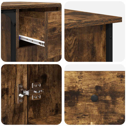 Schreibtisch Räuchereiche 141x141x75 cm Holzwerkstoff