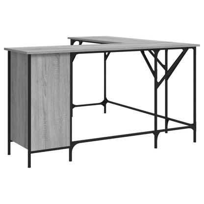 Schreibtisch Grau Sonoma 141x141x75 cm Holzwerkstoff