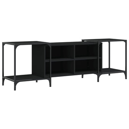 TV-skab Sort 153x37x50 cm Træ Materiale