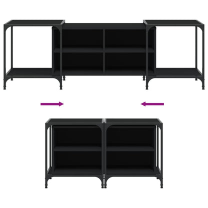 TV-skab Sort 153x37x50 cm Træ Materiale