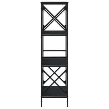 Bücherregal 4 Böden Schwarz 59x35x132 cm Holzwerkstoff