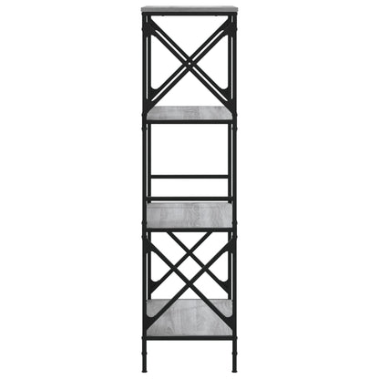 Bücherregal 4 Böden Grau Sonoma 59x35x132 cm Holzwerkstoff