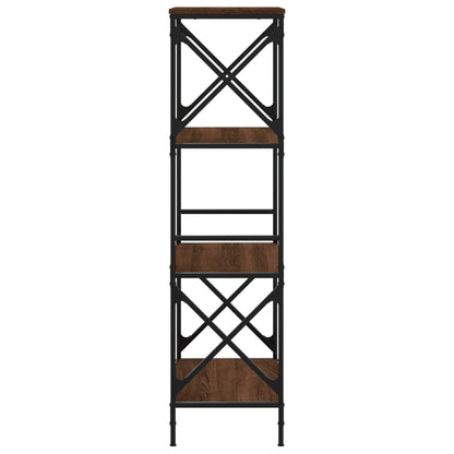 Bücherregal 4 Böden Braun Eiche 59x35x132 cm Holzwerkstoff
