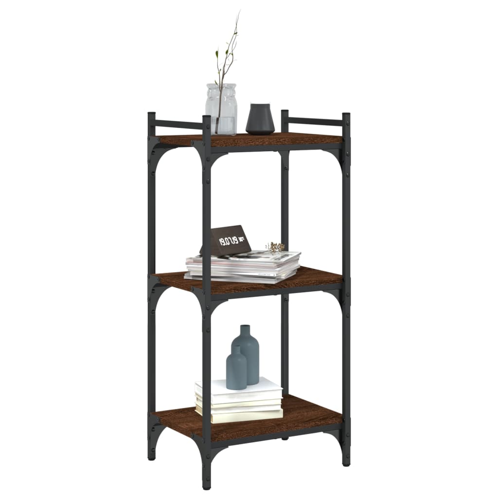 Reol 3 hylder Brun Eg Look 40x30x86cm Træmateriale