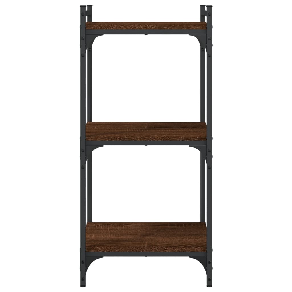 Reol 3 hylder Brun Eg Look 40x30x86cm Træmateriale