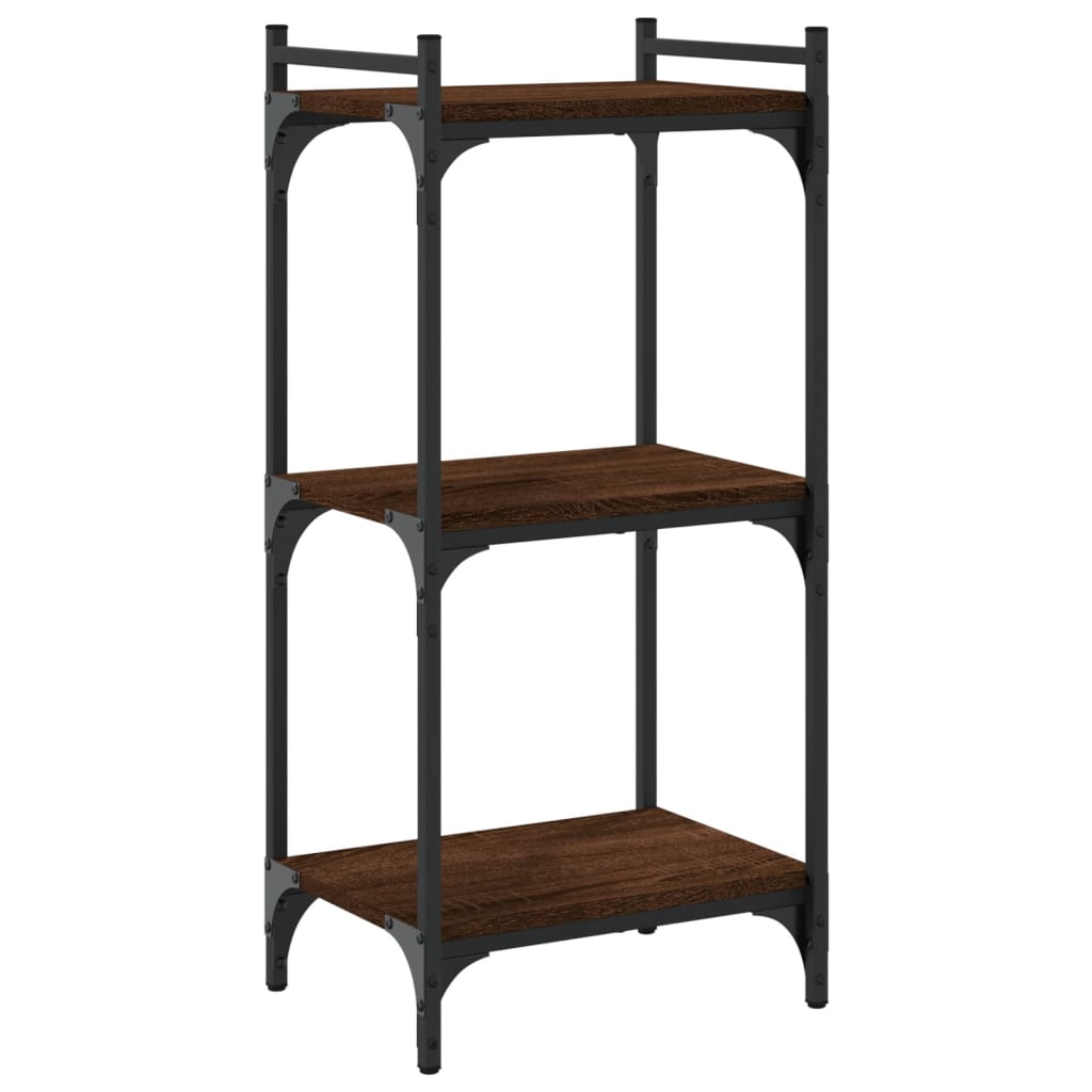 Reol 3 hylder Brun Eg Look 40x30x86cm Træmateriale