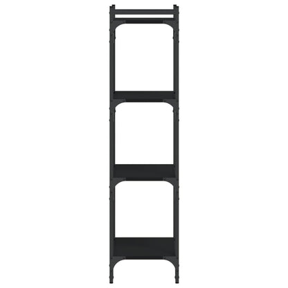 Bücherregal 4 Böden Schwarz 40x30x120 cm Holzwerkstoff