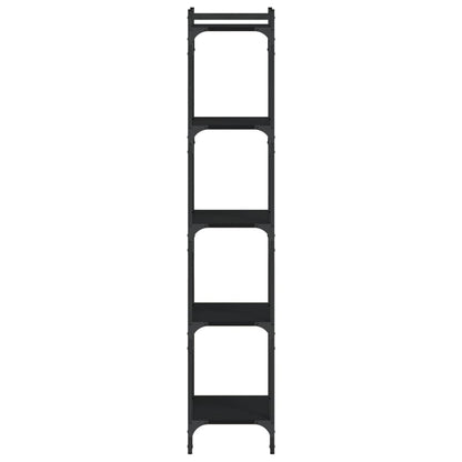 Reol 5 hylder Sort 40x30x154 cm Træ Materiale