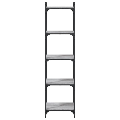 Bücherregal 5 Böden Grau Sonoma 40x30x154 cm Holzwerkstoff