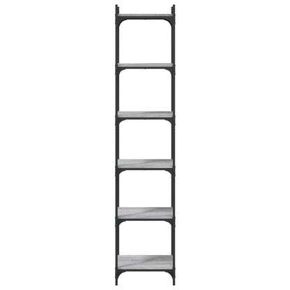 Bücherregal 6 Böden Grau Sonoma 40x30x188 cm Holzwerkstoff