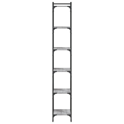 Bücherregal 6 Böden Grau Sonoma 40x30x188 cm Holzwerkstoff