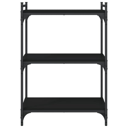 Bücherregal 3 Böden Schwarz 60x30x86 cm Holzwerkstoff