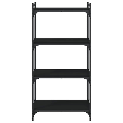 Bücherregal 4 Böden Schwarz 60x30x120 cm Holzwerkstoff