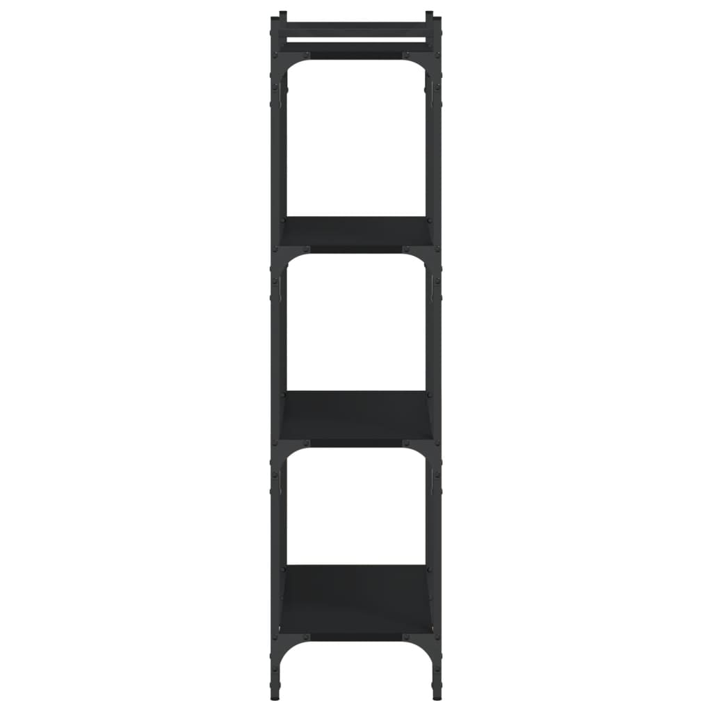 Bücherregal 4 Böden Schwarz 60x30x120 cm Holzwerkstoff