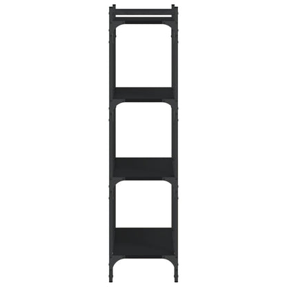 Bücherregal 4 Böden Schwarz 60x30x120 cm Holzwerkstoff