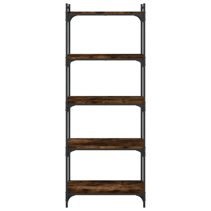 Bücherregal 5 Böden Räuchereiche 60x30x154 cm Holzwerkstoff