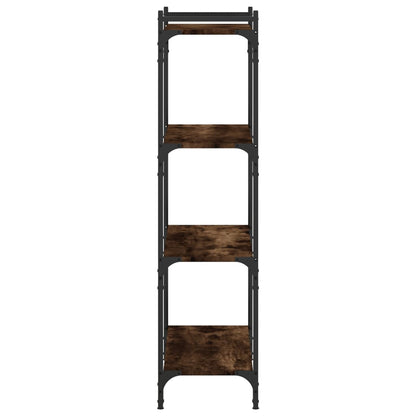 Bücherregal 4 Böden Räuchereiche 80x30x120 cm Holzwerkstoff