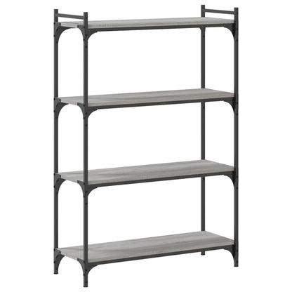 Bücherregal 4 Böden Grau Sonoma 80x30x120 cm Holzwerkstoff