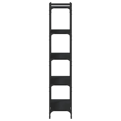 Bücherregal 5 Böden Schwarz 80x30x154 cm Holzwerkstoff