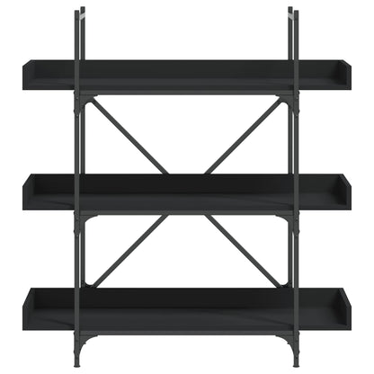 Bücherregal 3 Böden Schwarz 100x33x108,5 cm Holzwerkstoff
