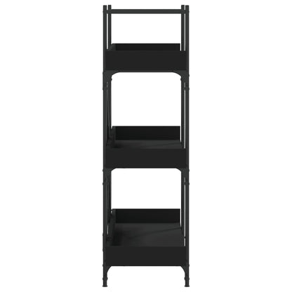 Bücherregal 3 Böden Schwarz 100x33x108,5 cm Holzwerkstoff