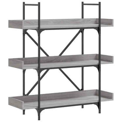 Bücherregal 3 Böden Grau Sonoma 100x33x108,5 cm Holzwerkstoff