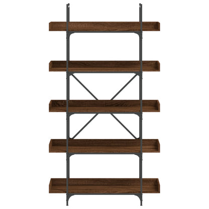 Bücherregal 5 Böden Braun Eiche-Optik 100x33x180,5 cm