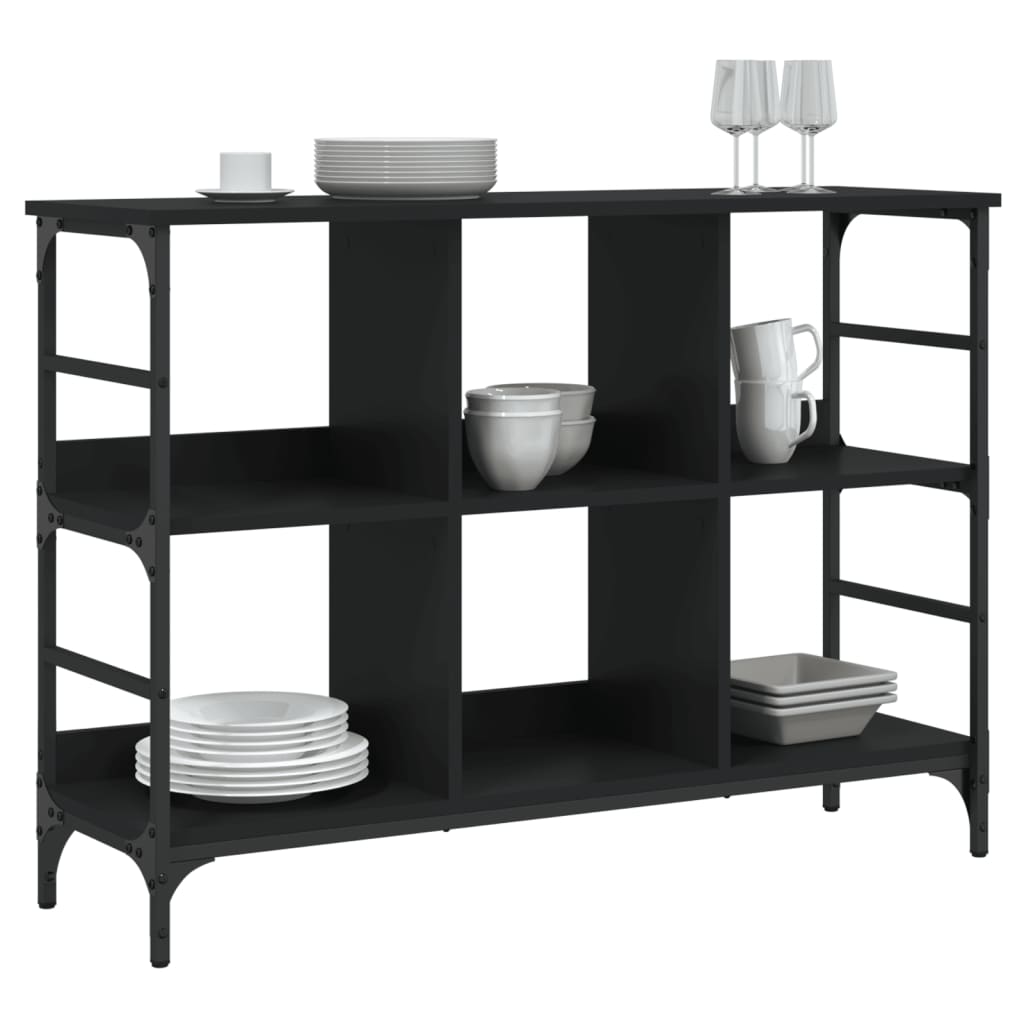 Skænk Sort 102x32x73,5 cm Træ Materiale