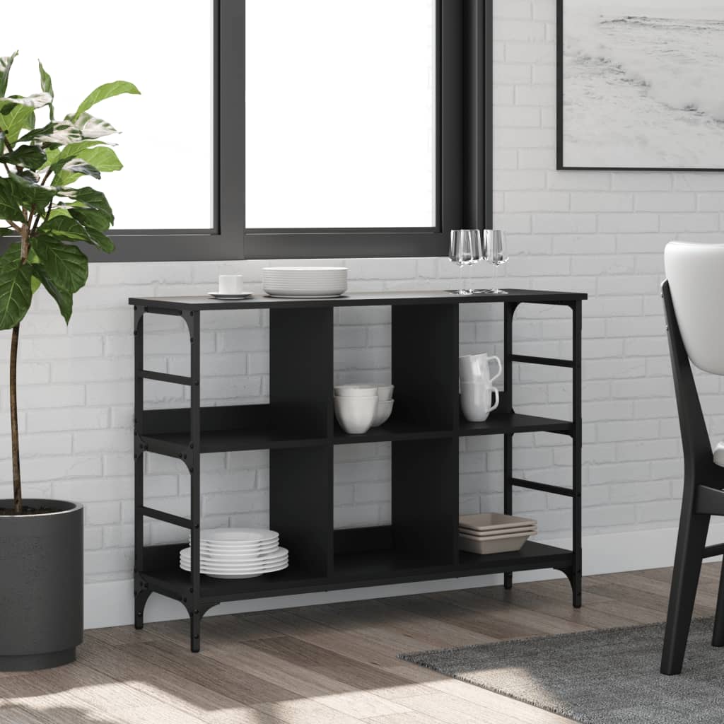 Skænk Sort 102x32x73,5 cm Træ Materiale