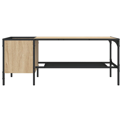 Couchtisch mit Regal Sonoma-Eiche 100x51x40 cm Holzwerkstoff