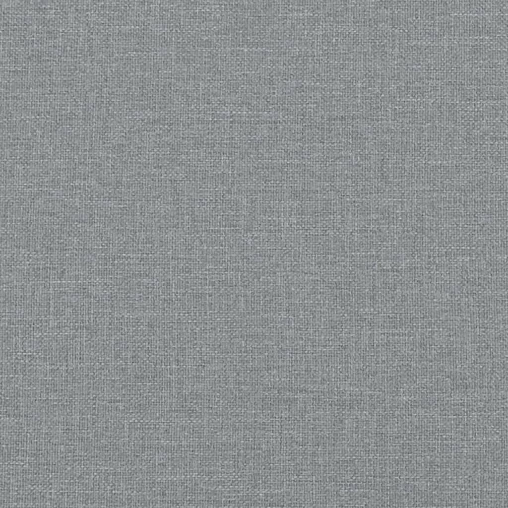 Sitzbank mit Rückenlehne Hellgrau 120x62x75,5 cm Stoff