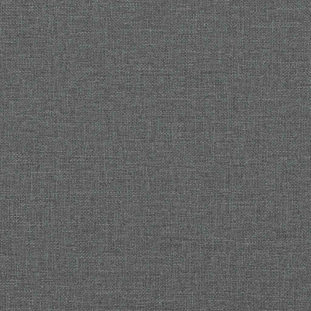 Sitzbank mit Rückenlehne Dunkelgrau 120x62x75,5 cm Stoff