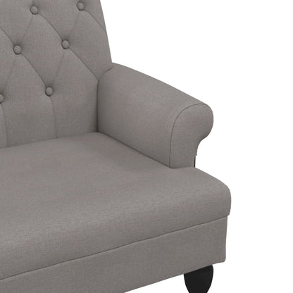 Sitzbank mit Rückenlehne Taupe 120x62x75,5 cm Stoff