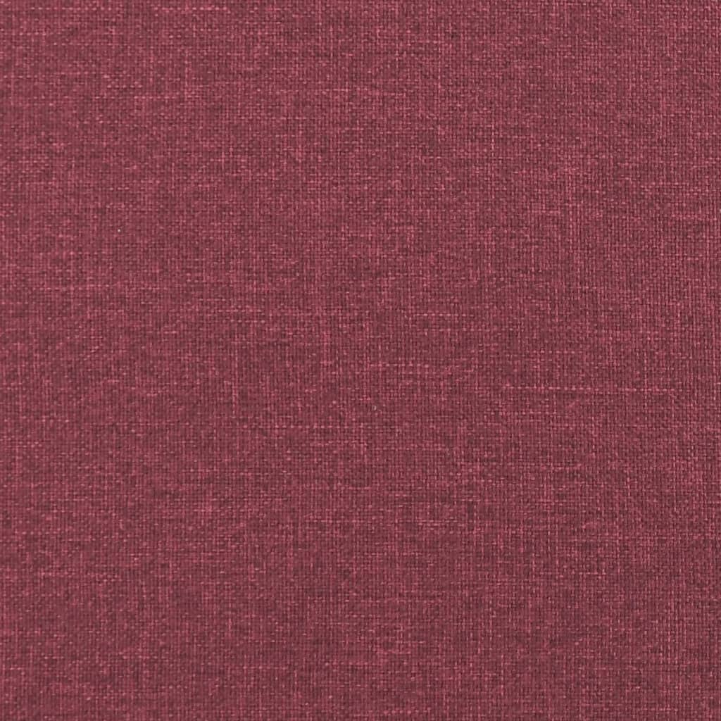 Sitzbank mit Rückenlehne Weinrot 120x62x75,5 cm Stoff