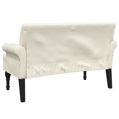 Sitzbank mit Rückenlehne 120x62x75,5 cm Leinen