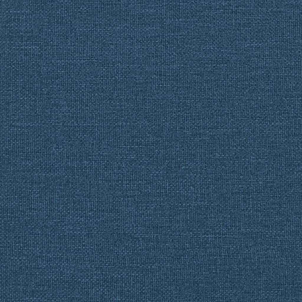Sitzbank mit Kissen Blau 113x64,5x75,5 cm Stoff