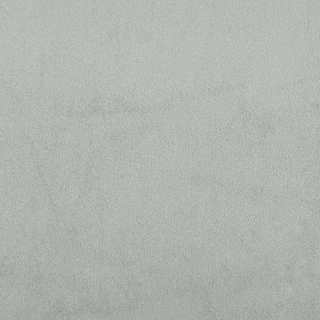 Sitzbank mit Kissen Hellgrau 120,5x65x75 cm Samt