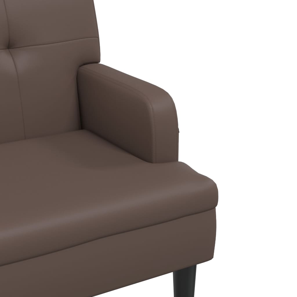Sitzbank mit Rückenlehne Braun 112x65,5x75 cm Kunstleder