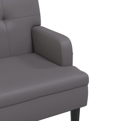Sitzbank mit Rückenlehne Grau 112x65,5x75 cm Kunstleder