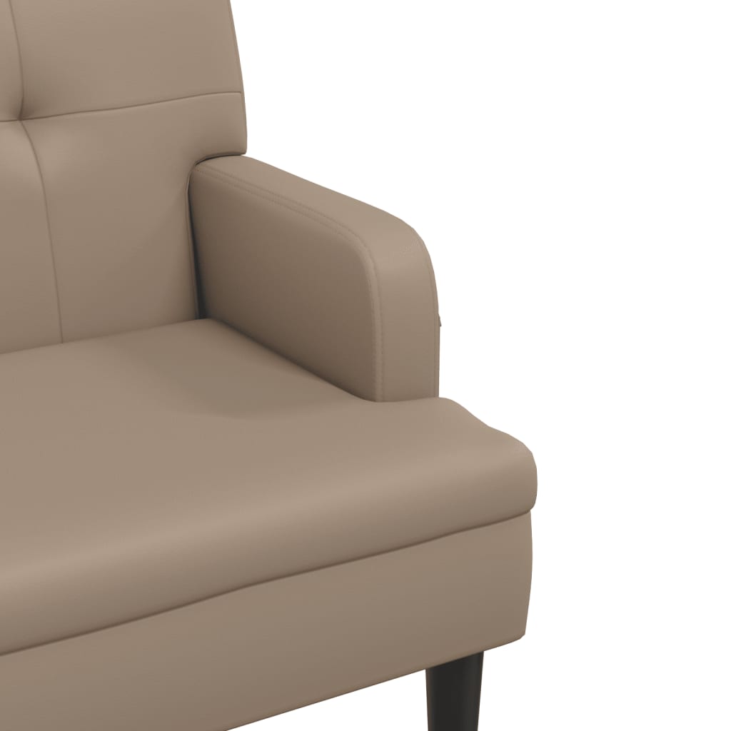 Sitzbank mit Rückenlehne Cappuccino 112x65,5x75 cm Kunstleder
