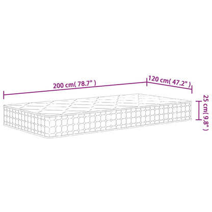 Matratze Taschenfederkern Mittelfest 120x200 cm