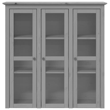 Highboard BODO Grau 115,5x43x200,5 cm Massivholz Kiefer