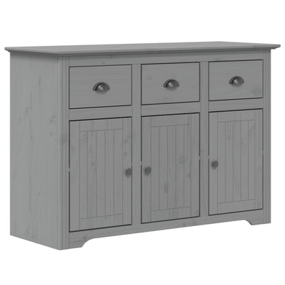 Highboard BODO Grau 115,5x43x200,5 cm Massivholz Kiefer