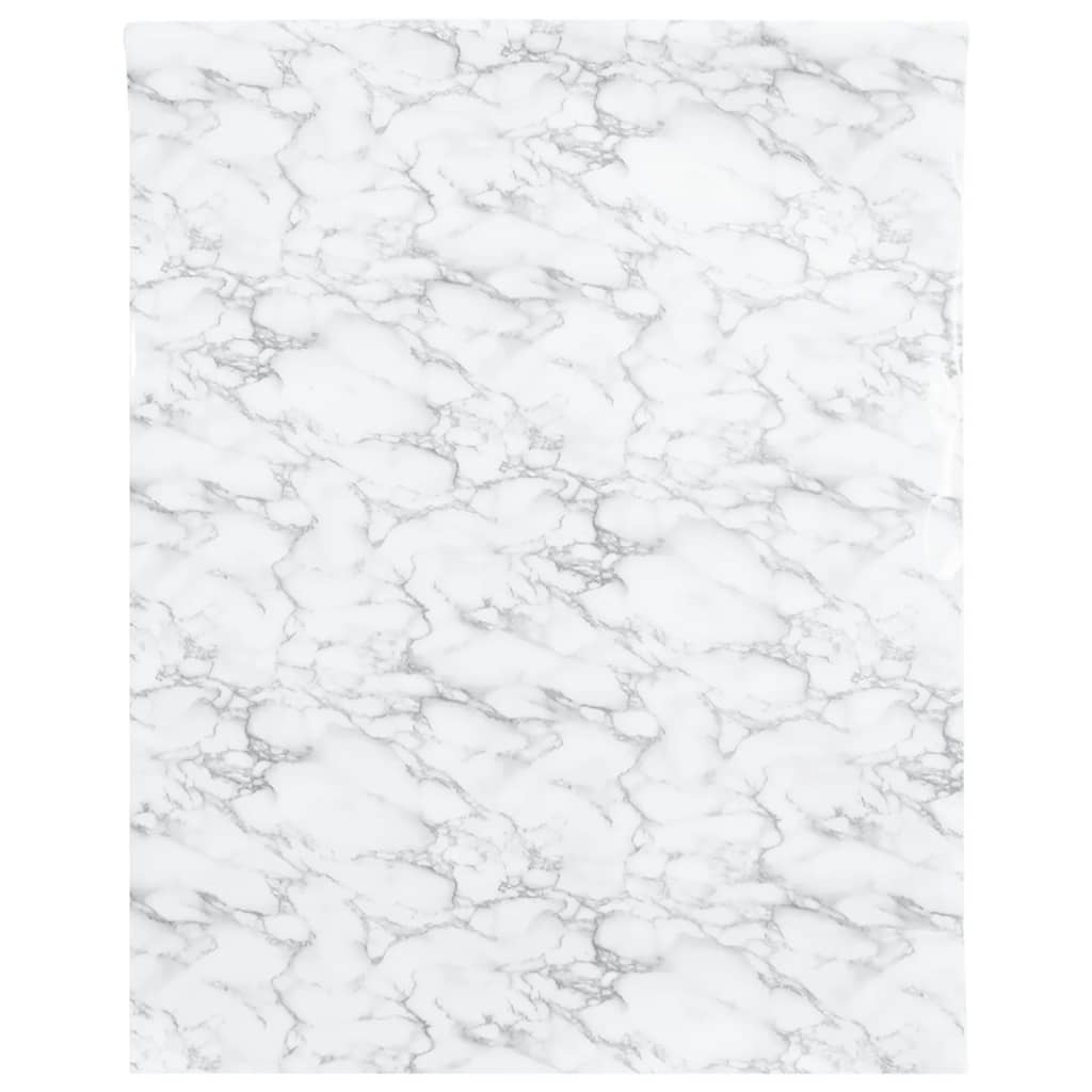 Möbelfolien Selbstklebend Marmor-Optik Weiß 90x500 cm PVC