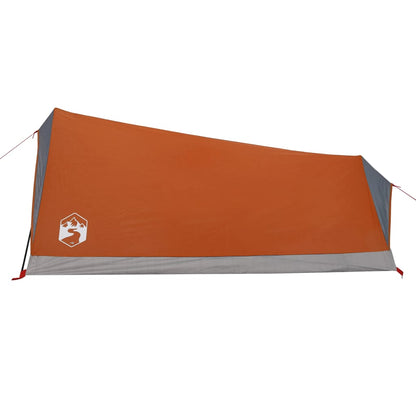 Campingzelt 2 Personen Grau und Orange Wasserfest
