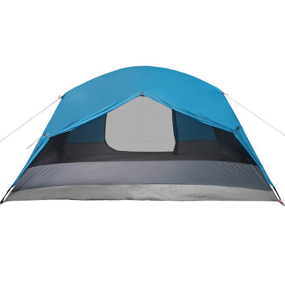 Campingzelt mit Vorzelt 4 Personen Blau Wasserdicht