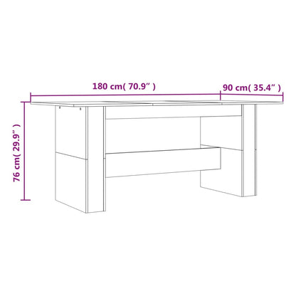 Esstisch Grau Sonoma 180x90x76 cm Holzwerkstoff