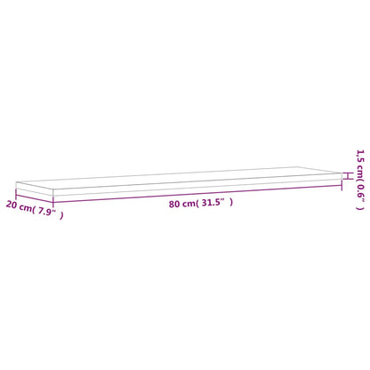 Wandregale 4 Stk. Grau Sonoma 80x20x1,5 cm Holzwerkstoff