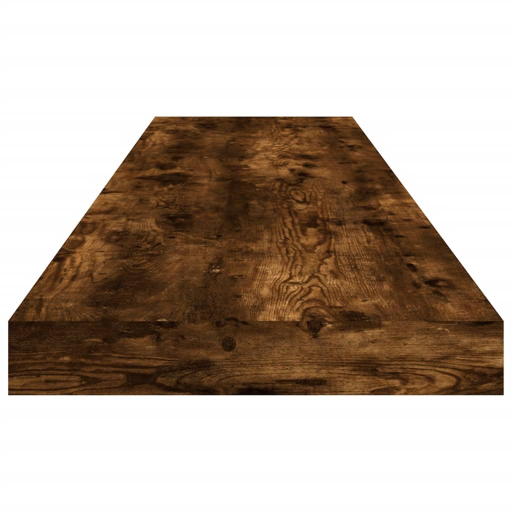 Wandregale 4 Stk. Räuchereiche 100x10x1,5 cm Holzwerkstoff