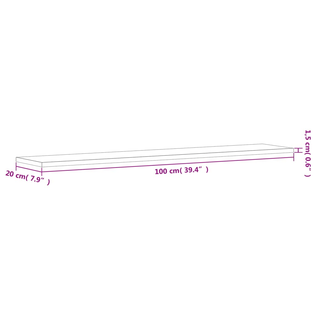 Wandregale 4 Stk. Grau Sonoma 100x20x1,5 cm Holzwerkstoff